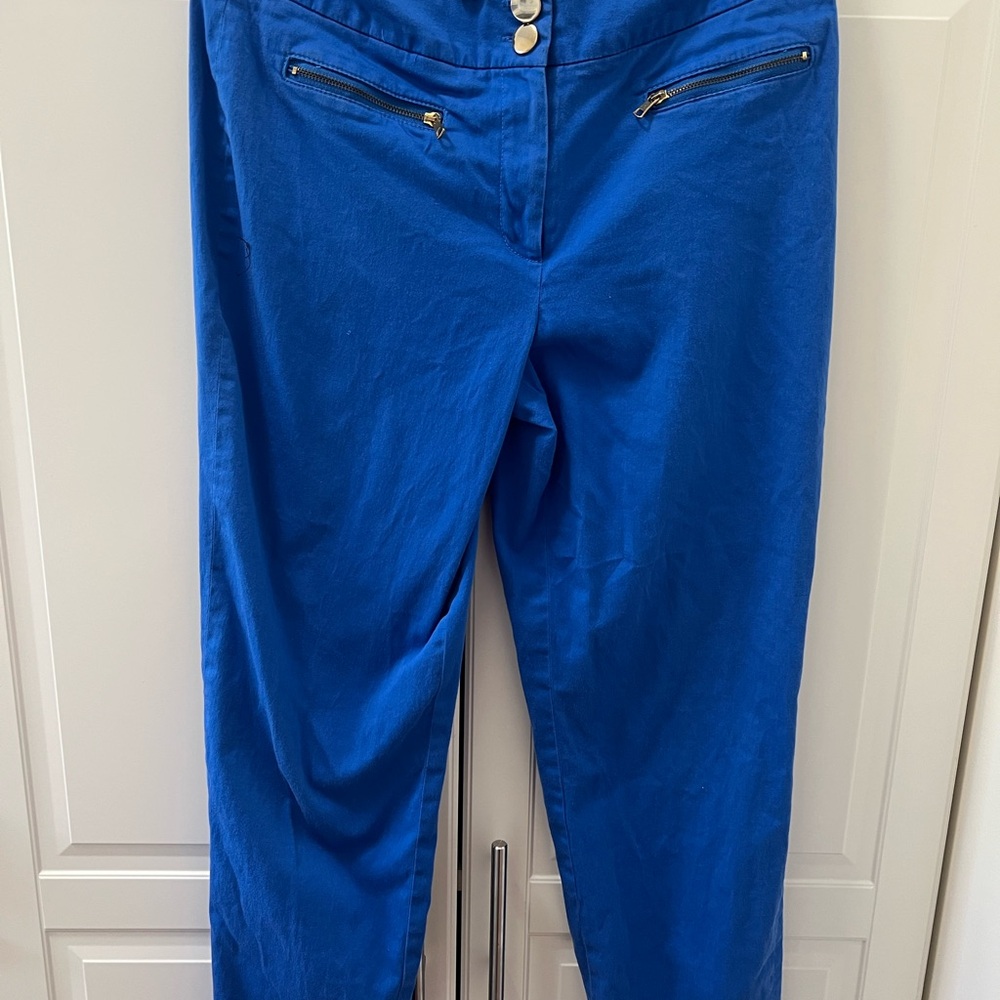 Larry Levine Cobalt Blue Straight Leg Pants